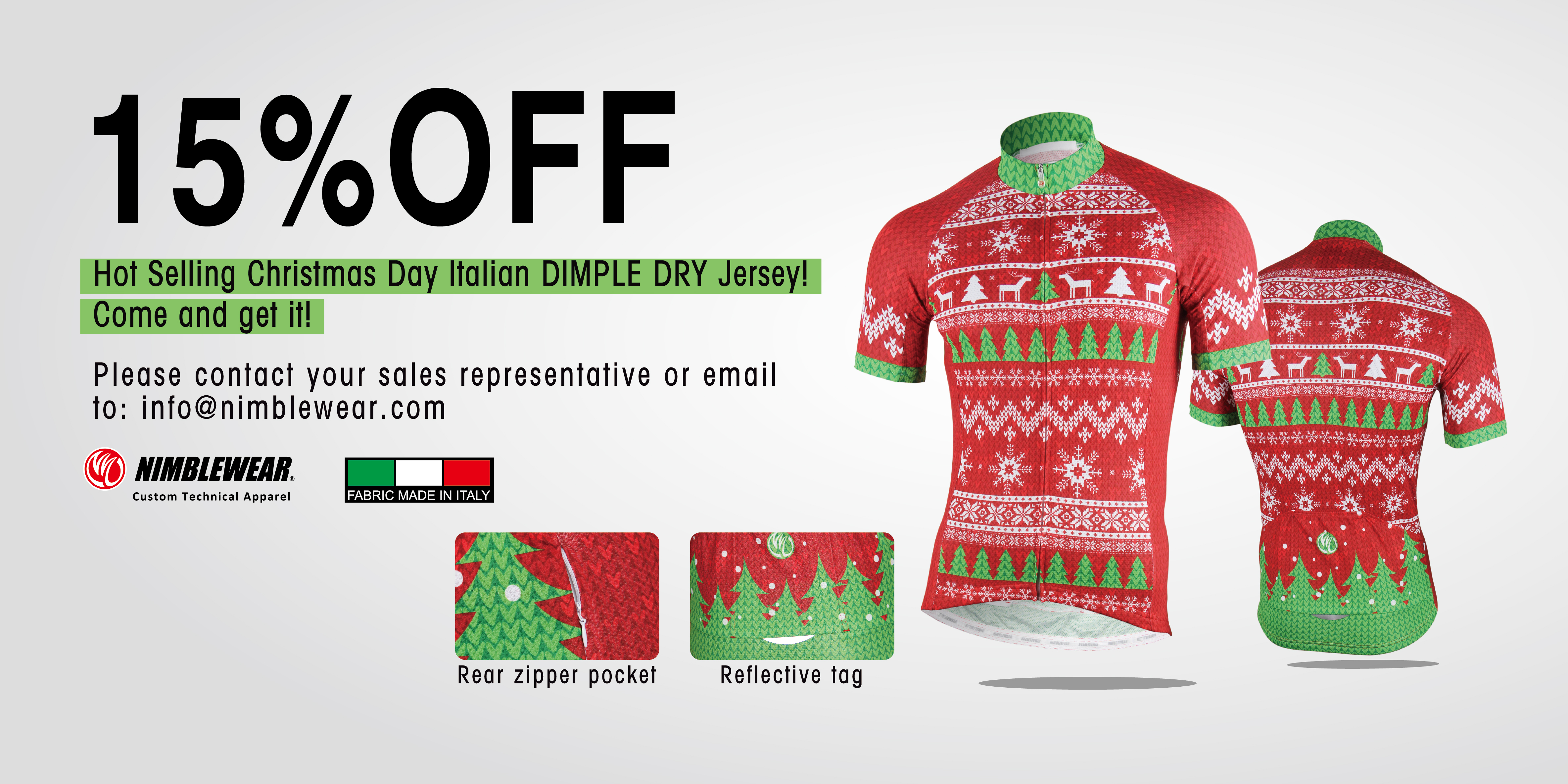 15%OFF for Christmas Italian Dimple Dry Cycling Jersey